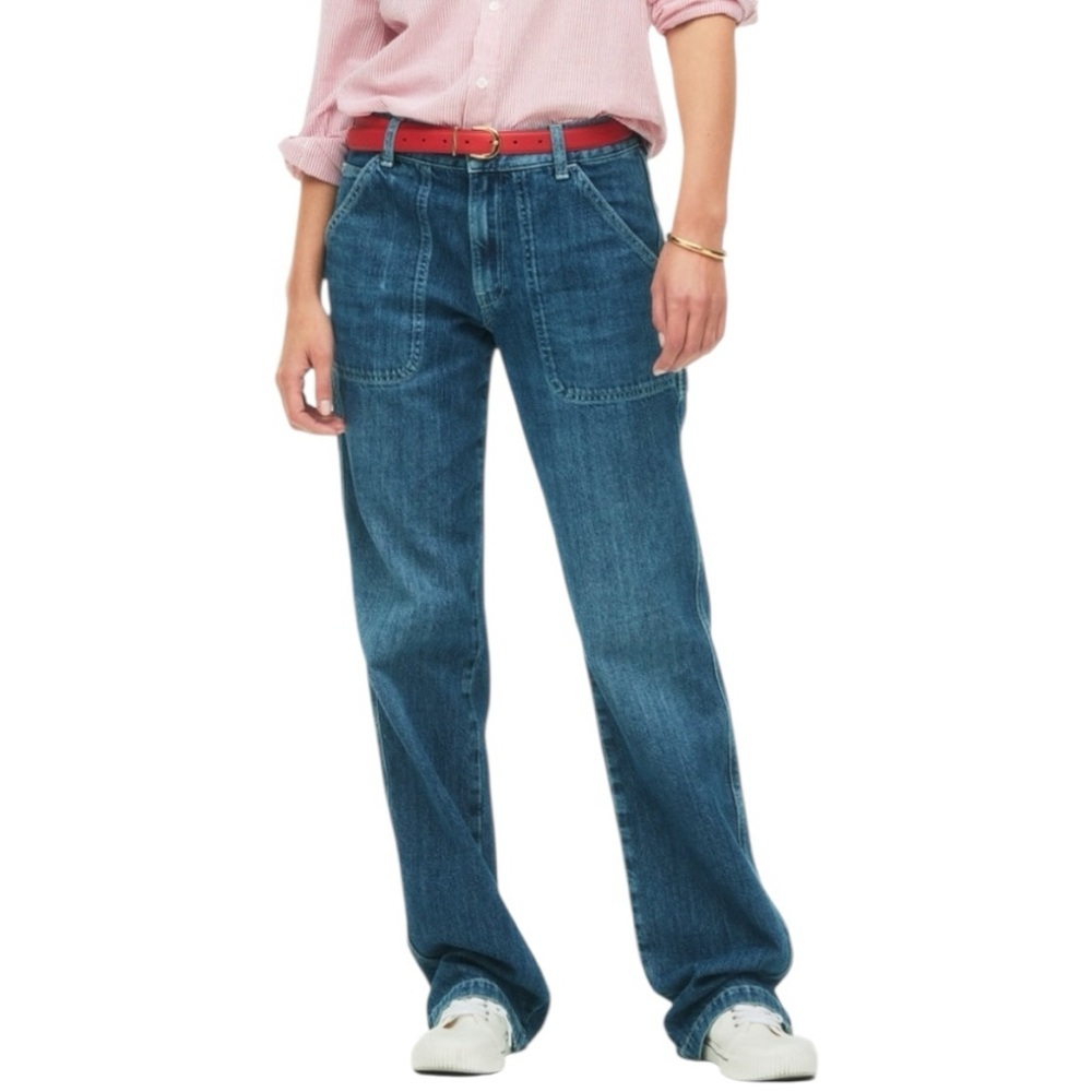 Zara Into the Classics The Relaxed Fit Worker in Indigo Size 4 NWT